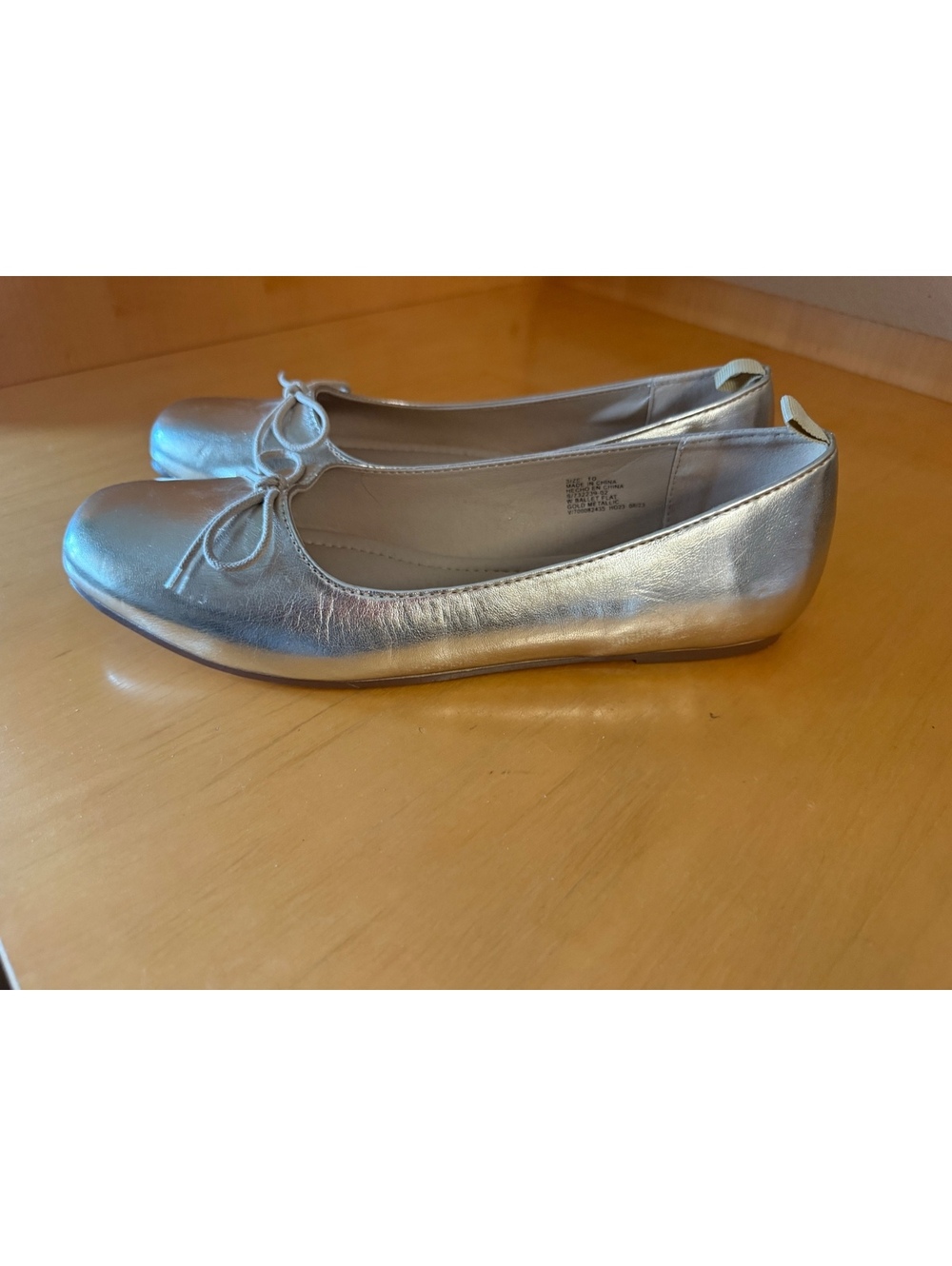 GAP Women's Gold Metallic Ballet Flat Shoes Size 10
